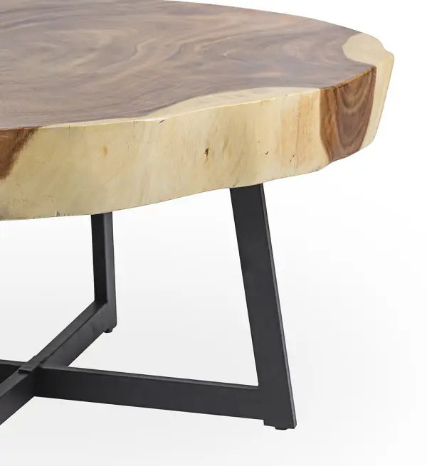 Mesa centro con pata de hierro cruz Suar