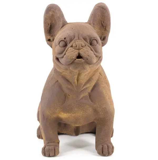 Figura decorativa bulldog sentado