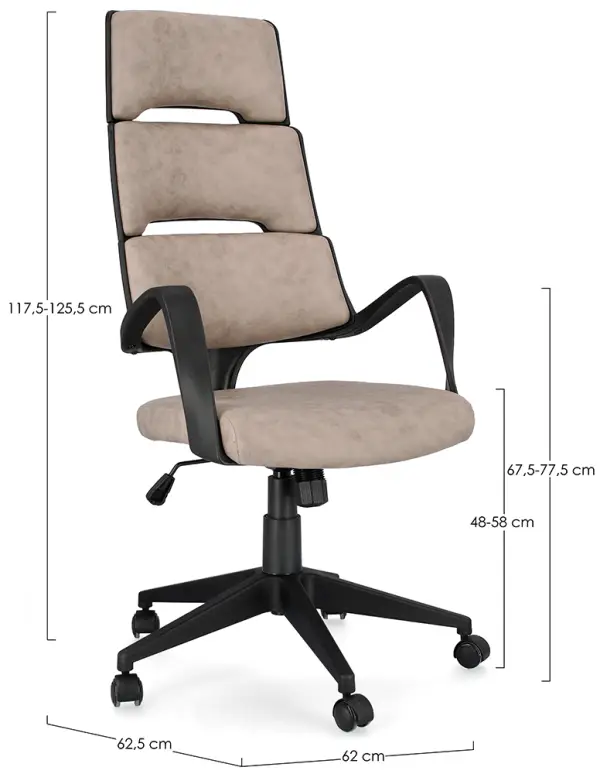 Sillón de despacho gris Barti