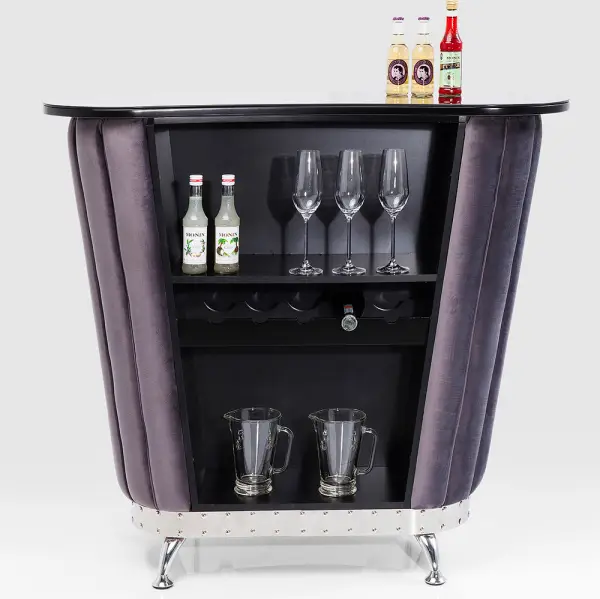 Barra de bar terciopelo morado After Work Kare