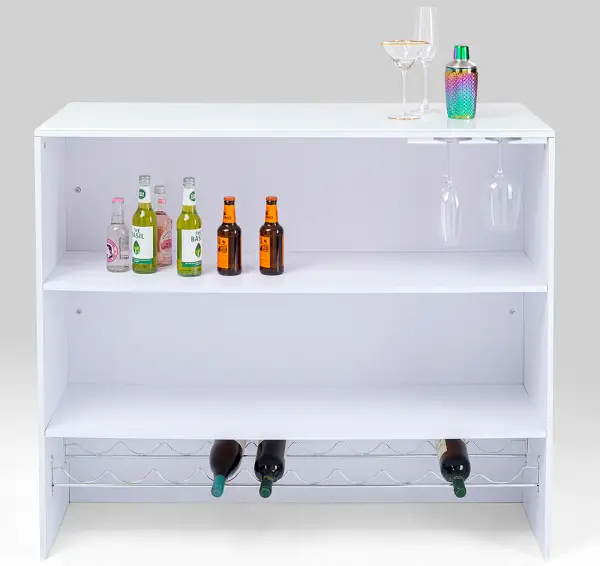 Barra de bar efecto mármol blanco Ladylike Kare