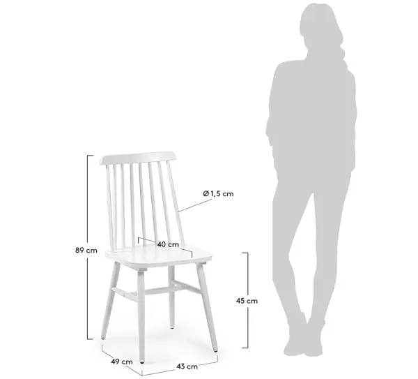 Silla blanca nórdica Puebla