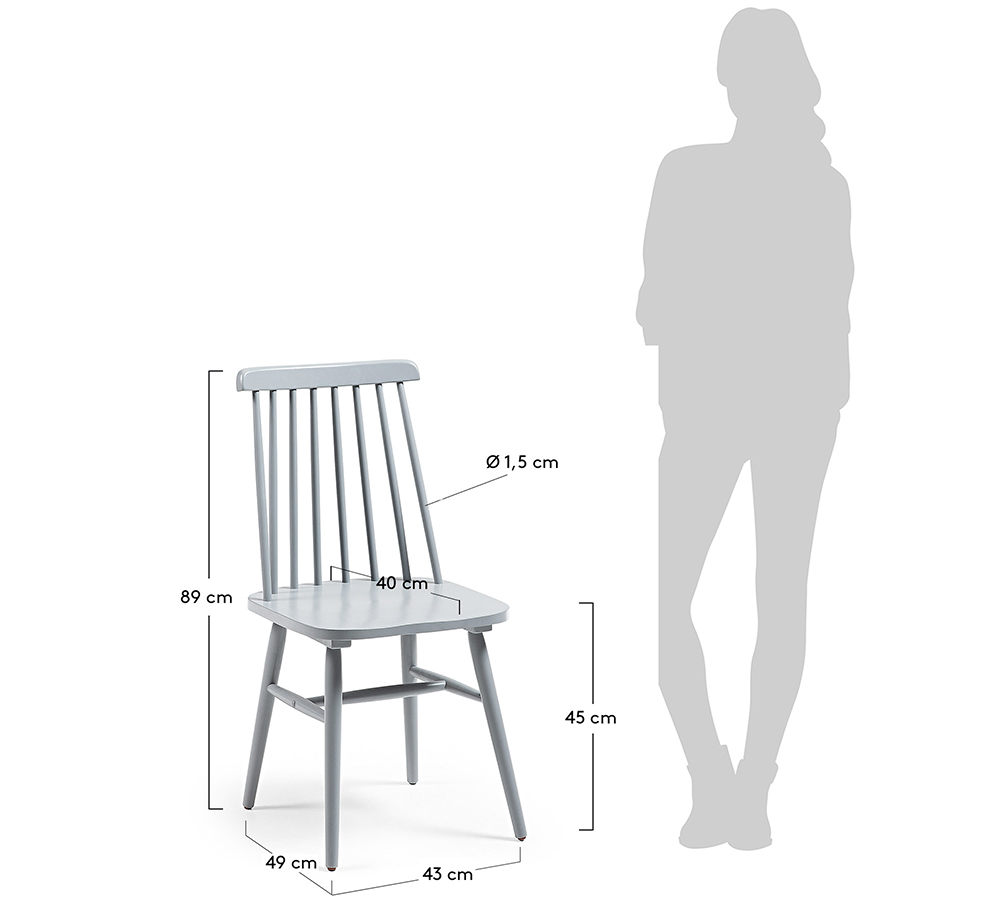 Silla gris nórdica Puebla