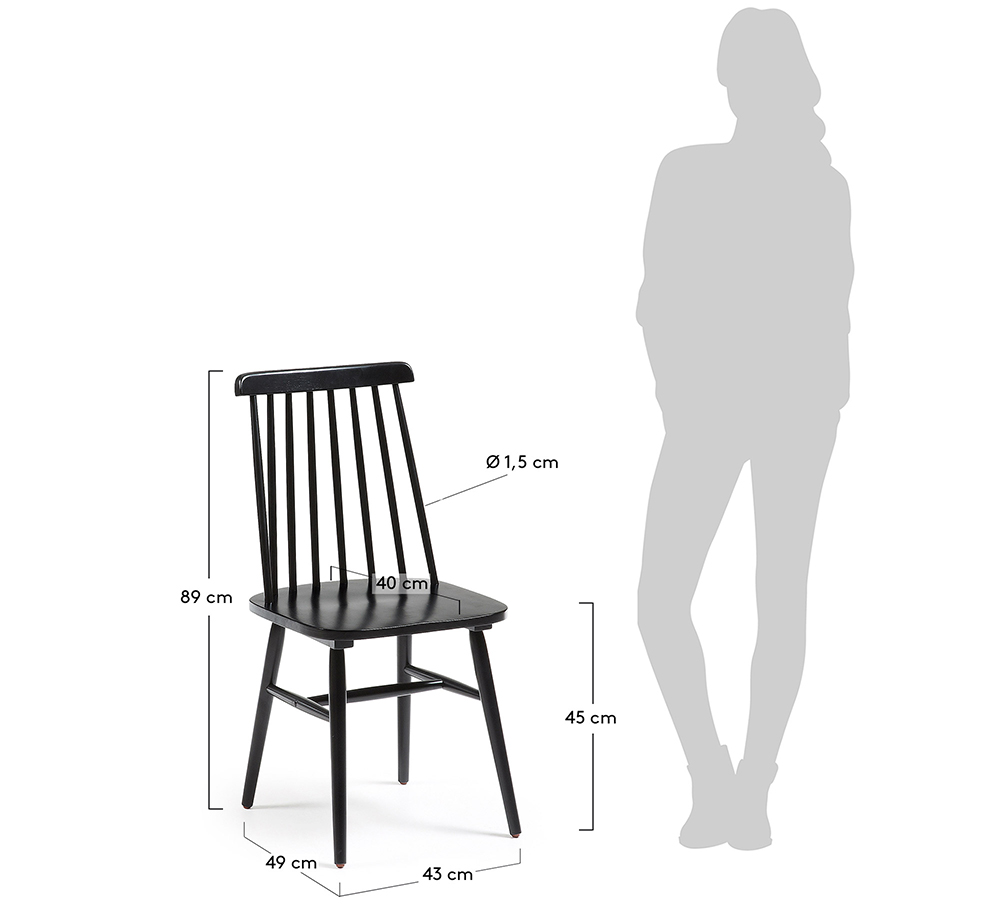 Silla negra nórdica Puebla