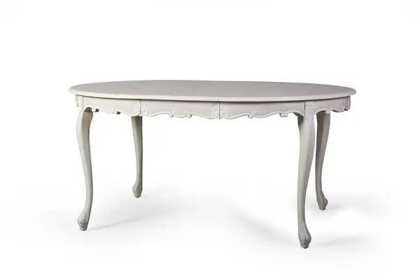 Mesa de Comedor vintage Guzet La rochelle redonda Extensible 120/160 cms.