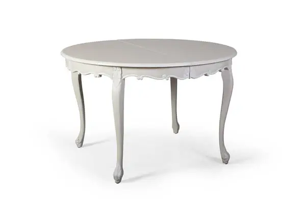 Mesa de Comedor vintage Guzet La rochelle redonda Extensible 120/160 cms.