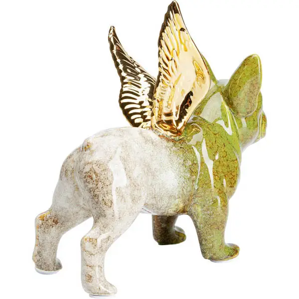 set 2 Figuras decorativas Perro con alas de ángel