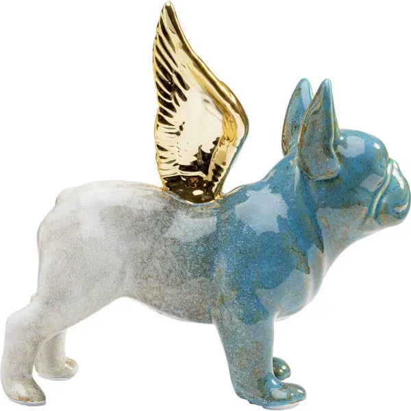 set 2 Figuras decorativas Perro con alas de ángel