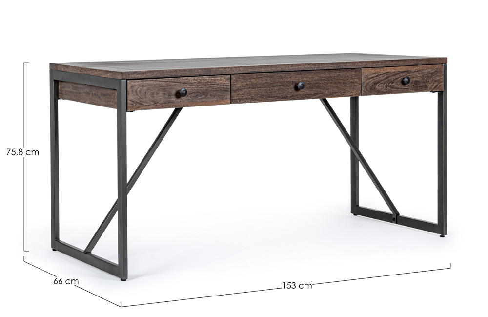 Mesa de escritorio 3 cajones industrial Licate