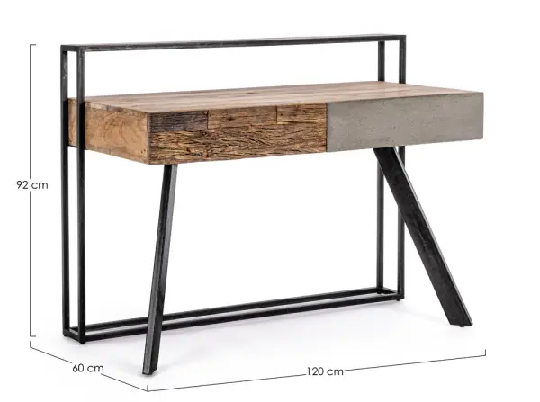 Mesa de escritorio 2 cajones industrial Lespezi