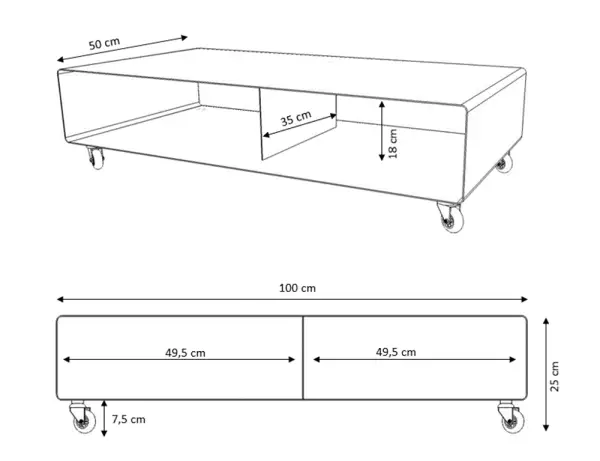 Mesa de televisión de diseño Moons