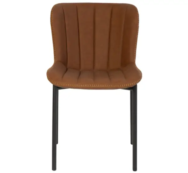 Silla industrial piel marrón Mayka