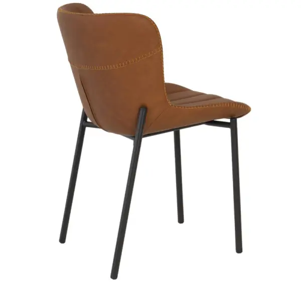 Silla industrial piel marrón Mayka