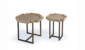 Set de 2 mesas auxiliares cruz Artisans