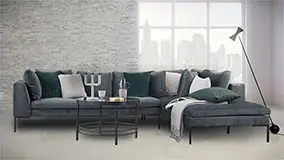 Sofá con chaise longue terciopelo Charles