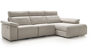 Sof con chaise longue tapizado relax Melope