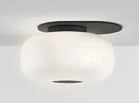 Lámpara de techo cilíndrica inspiración japonesa Misko