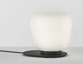 Lámpara de mesa inspiración japonesa esférica Misko