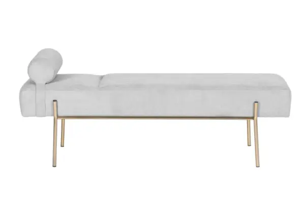 Banqueta de diseño gris claro Munros