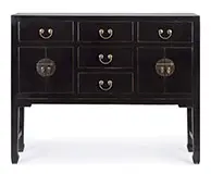 Consola china 4 puertas 5 cajones Jinan negro
