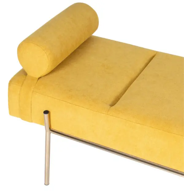 Banqueta de diseño mostaza Munros