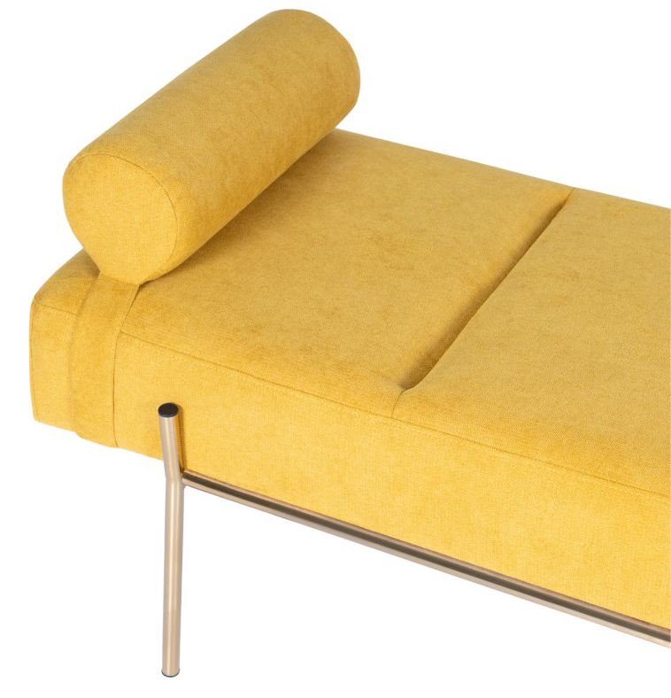 Banqueta de diseño mostaza Munros
