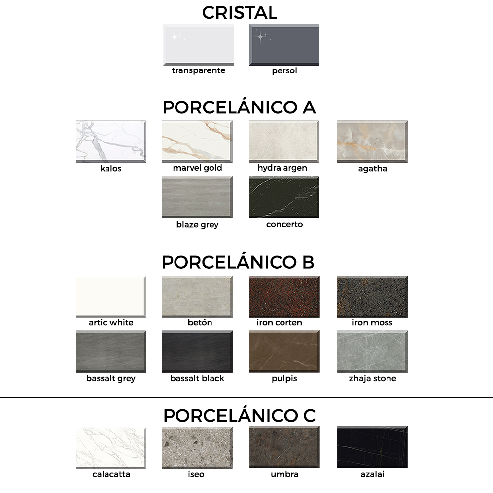 Mesa de comedor extensible cristal Sehar