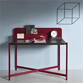 Escritorio de metal y madera Accademy