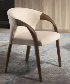 Silla de terciopelo crema Avande