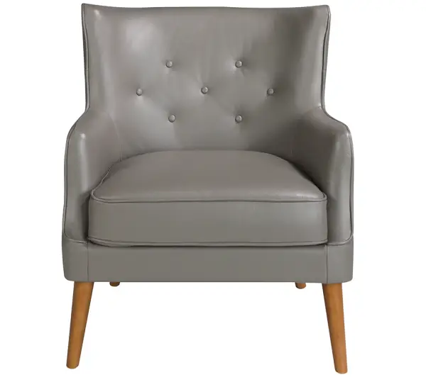 Butaca clásica piel gris Esino