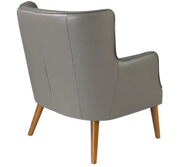 Butaca clásica piel gris Esino