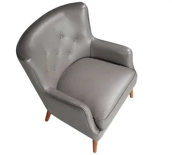 Butaca clásica piel gris Esino