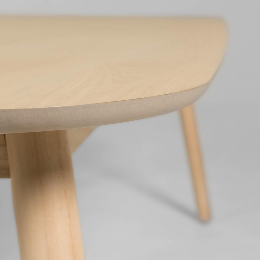 Mesa comedor madera maciza con chapa de fresno Dilan
