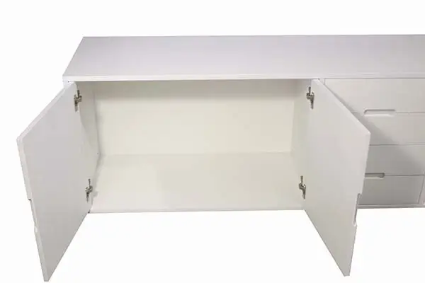 Mueble tv 4 puertas industrial Loft blanco anticuario lig.defectos
