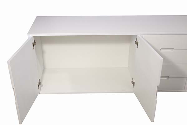 Mueble tv 4 puertas industrial Loft blanco anticuario lig.defectos