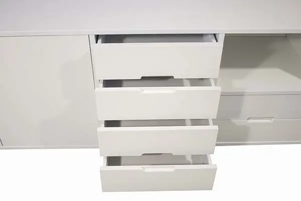 Mueble tv 4 puertas industrial Loft blanco anticuario lig.defectos
