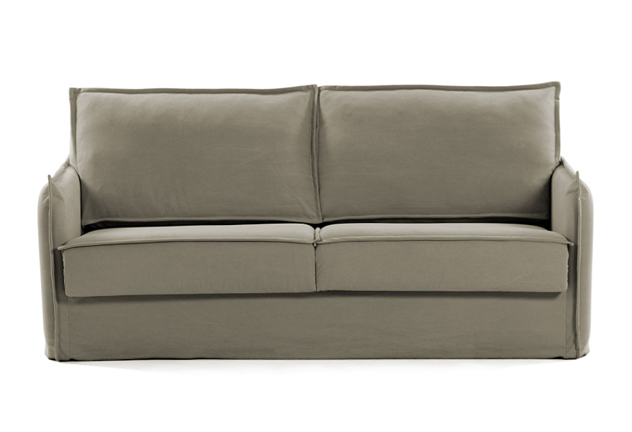 Sofá cama tapizado beige sistema italiano Samsa