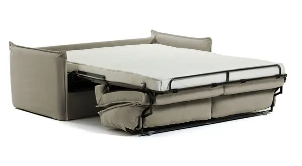 Sofá cama tapizado beige sistema italiano Samsa