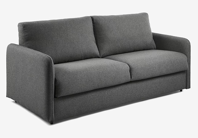 Sofá cama tapizado negro antimanchas Kymoon