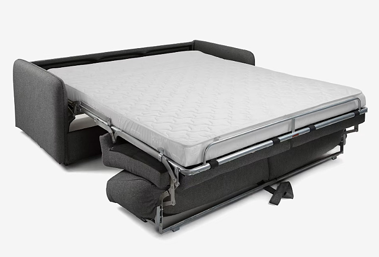 Sofá cama tapizado negro antimanchas Kymoon