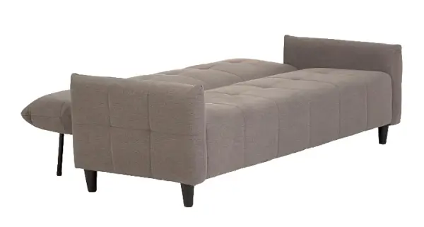 Sofá cama gris reclinable con cajón Nury