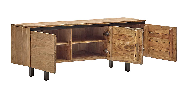 Mueble TV madera maciza de acacia Uxue