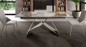 Mesa de comedor extensible porcelánico Linosa