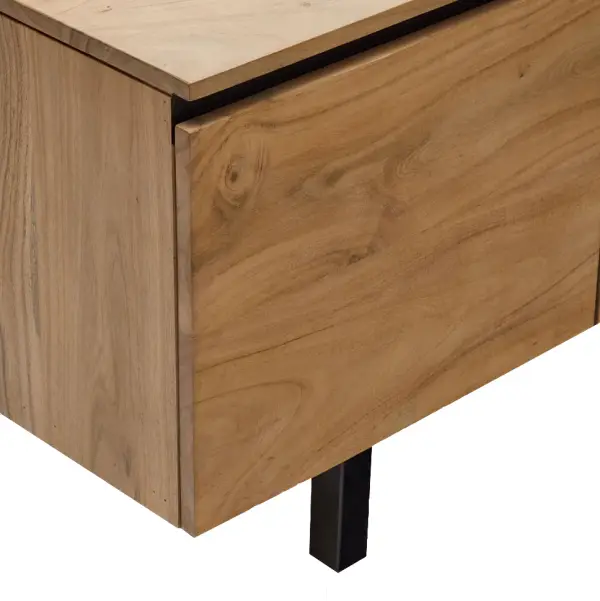 Mueble TV 4 puertas madera maciza de acacia Uxue