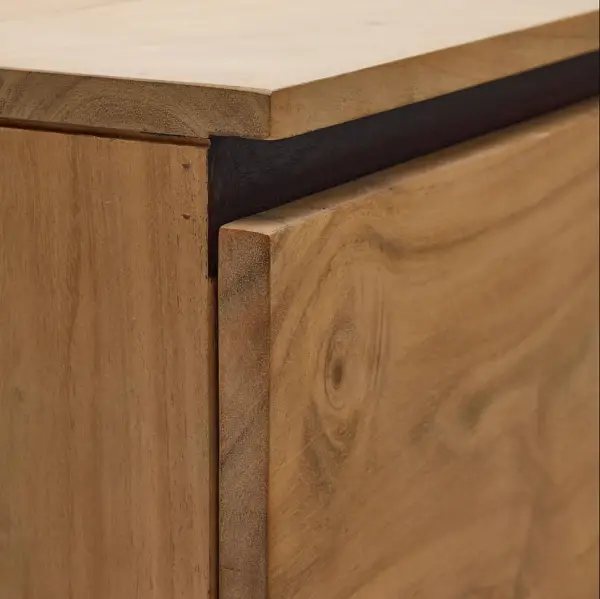 Mueble TV 4 puertas madera maciza de acacia Uxue