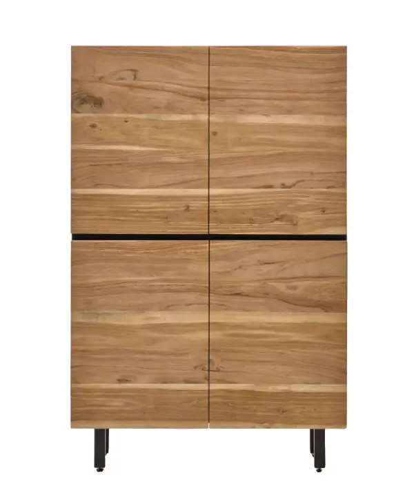 Aparador 4 puertas madera maciza de acacia Uxue