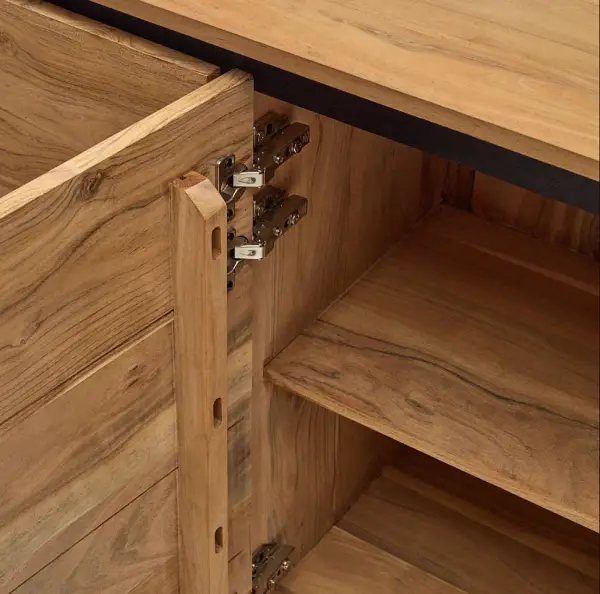 Aparador 3 puertas madera maciza de acacia Uxue