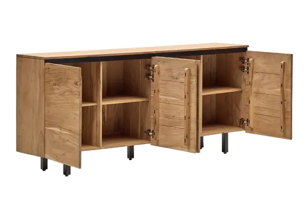 Aparador 4 puertas madera maciza de acacia Uxue