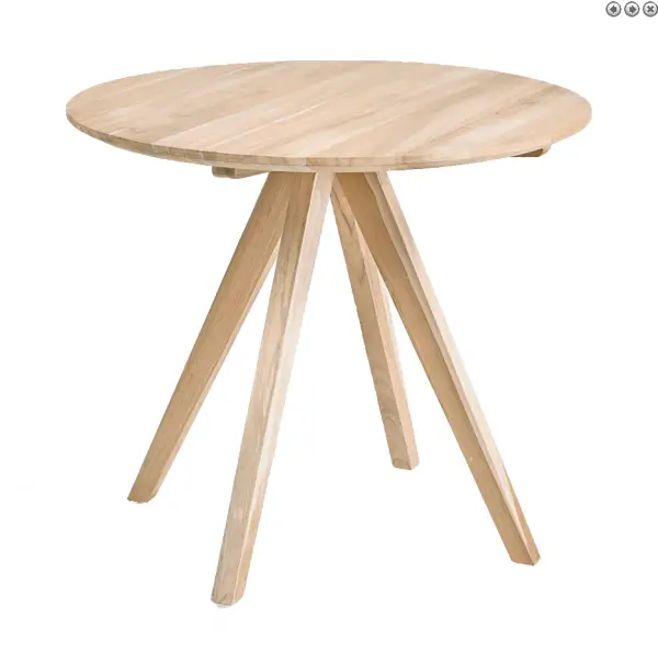 Mesa redonda madera maciza teca Maial