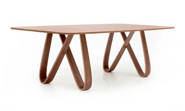 Mesa de comedor fija recta Butterfly Tonin Casa